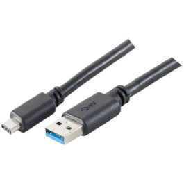 S-Impuls Adaptador de cable USB-C a USB A, 1,8 m, Negro