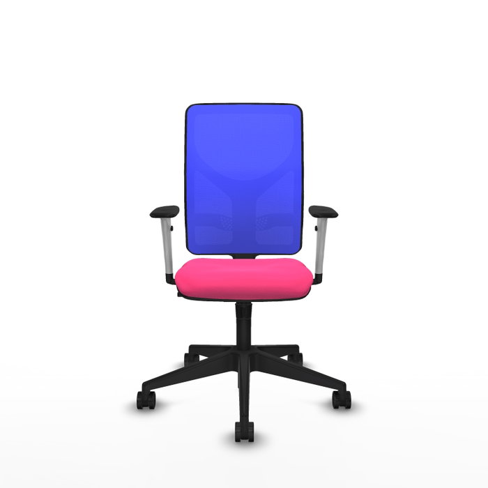 PIQUERAS Y CRESPO Silla de oficina Motilla Rosa y Azul con Mecanismo Sincro