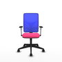 PIQUERAS Y CRESPO Silla de oficina Motilla Rosa y Azul con Mecanismo Sincro