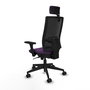 PIQUERAS Y CRESPO Silla de oficina Horna con mecanismo Sincro, Morado y Negro