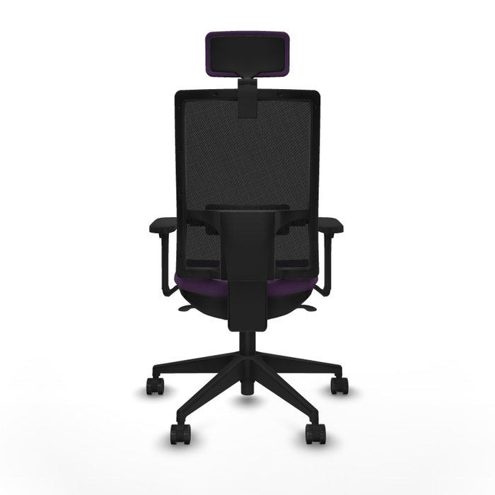 PIQUERAS Y CRESPO Silla de oficina Horna con mecanismo Sincro, Morado y Negro