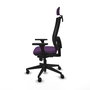 PIQUERAS Y CRESPO Silla de oficina Horna con mecanismo Sincro, Morado y Negro