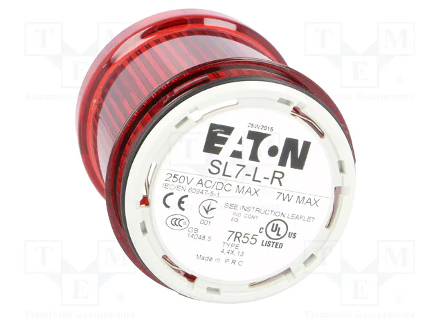 EATON ELECTRIC SL7-L-R Señalizador Luminoso Rojo 0-250V DC EATON ELECTRIC SL7-L-R Señalizador Luminoso Rojo 0-250V DC