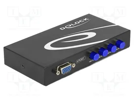 DeLOCK 87635 Conmutador VGA manual bidireccional de 4 puertos