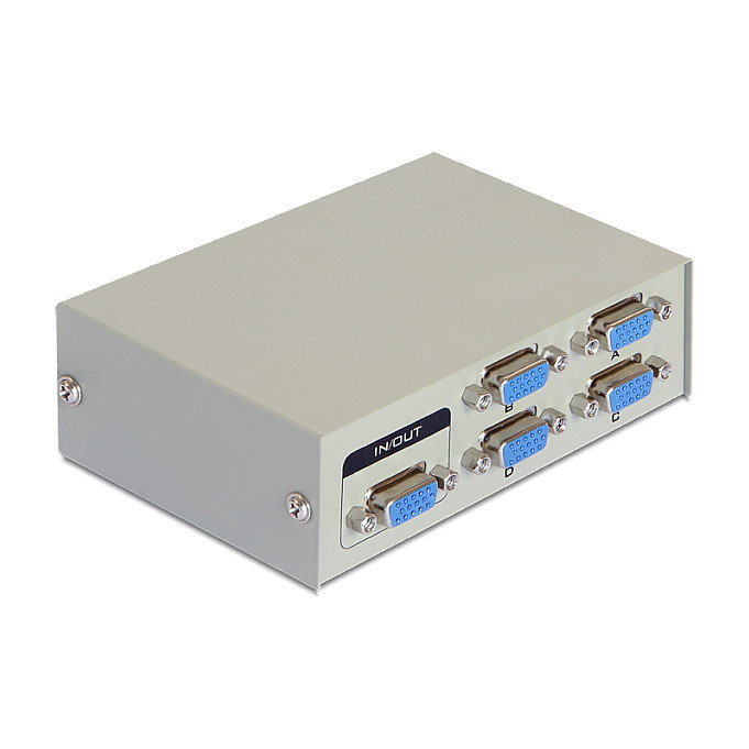 DeLOCK Switch Manual Bidireccional 4 Puertos VGA 87635 para Video, Resolucion 1920 x 1440, Conexiones 4x VGA Entrada / 1x VGA Salida, Metal, Beige DeLOCK Switch Manual Bidireccional 4 Puertos VGA 87635 para Video, Resolucion 1920 x 1440, Conexiones 4x VGA Entrada / 1x VGA Salida, Metal, Beige