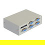 DeLOCK Switch Manual Bidireccional 4 Puertos VGA 87635 para Video, Resolucion 1920 x 1440, Conexiones 4x VGA Entrada / 1x VGA Salida, Metal, Beige