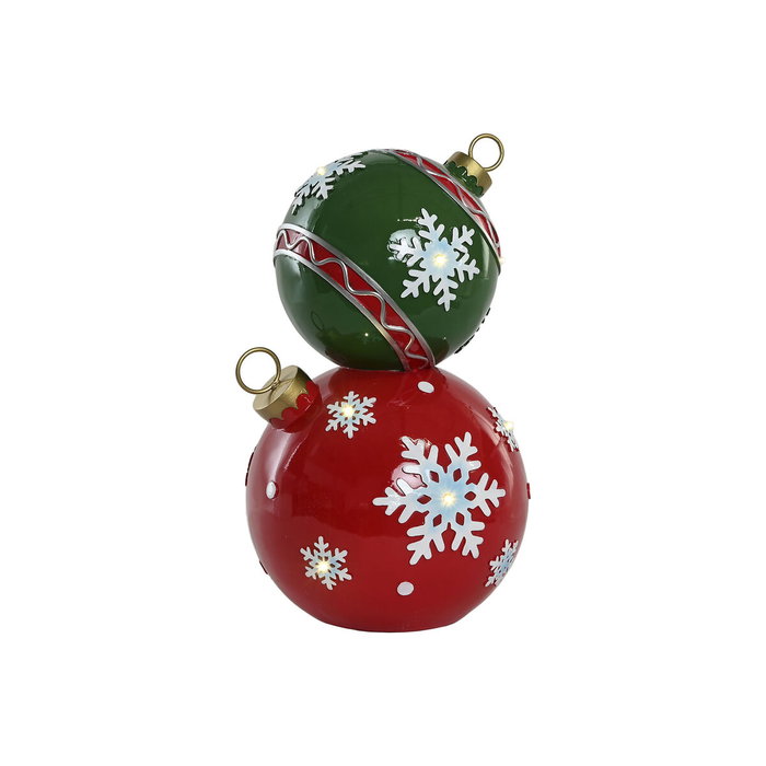DKD Home Decor Figura LED de Resina Rojo y Verde 25,5x24x42 cm