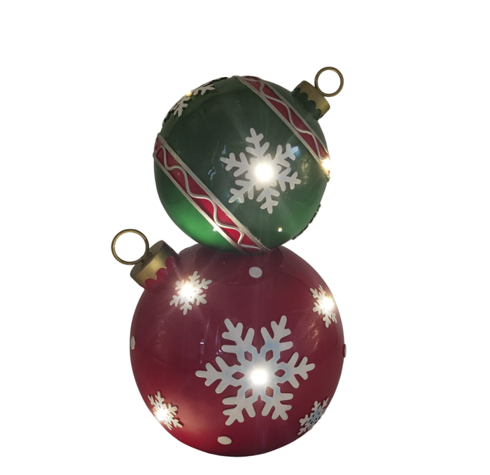 DKD Home Decor Figura LED de Resina Rojo y Verde 25,5x24x42 cm