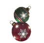 DKD Home Decor Figura LED de Resina Rojo y Verde 25,5x24x42 cm