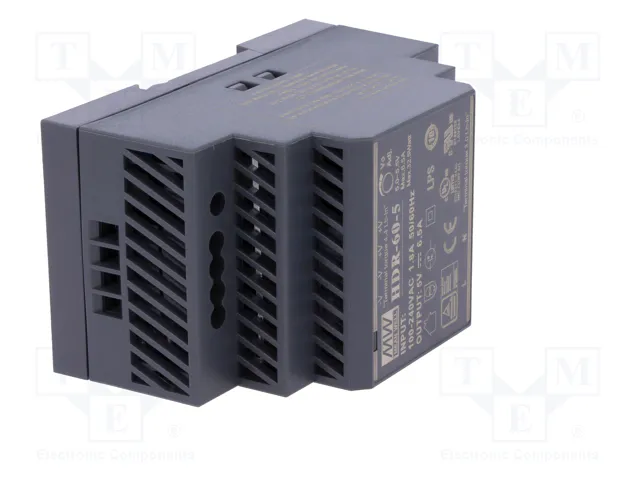 Mean Well Fuente de alimentación 5V / 6A 60W para riel DIN