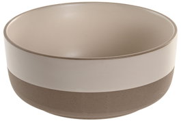 DKD Home Decor Set de 6 Cuencos de Gres Beige 16x16x6,5 cm