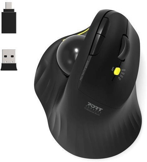 Port Designs 900719 TRACKBALL ERGO Negro