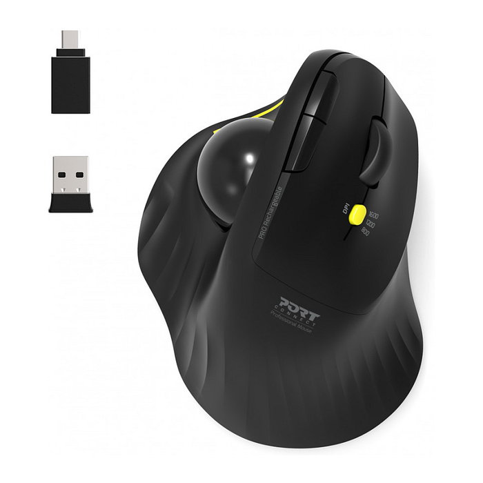 Port Designs 900719 TRACKBALL ERGO Negro