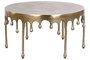 DKD Home Decor Mesa Centro Drops 23 Dorado 75 x 75 x 40 cm