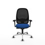 PIQUERAS Y CRESPO Silla de oficina Cilanco con mecanismo Sincro Azul y Negro