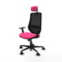 PIQUERAS Y CRESPO Silla de oficina Mardos con mecanismo Sincro, Rosa y Negro