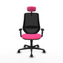 PIQUERAS Y CRESPO Silla de oficina Mardos con mecanismo Sincro, Rosa y Negro