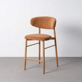 Taburete Melocotón Tejido-Metal Contract 53 X 52 X 95 cm (Set de 2)