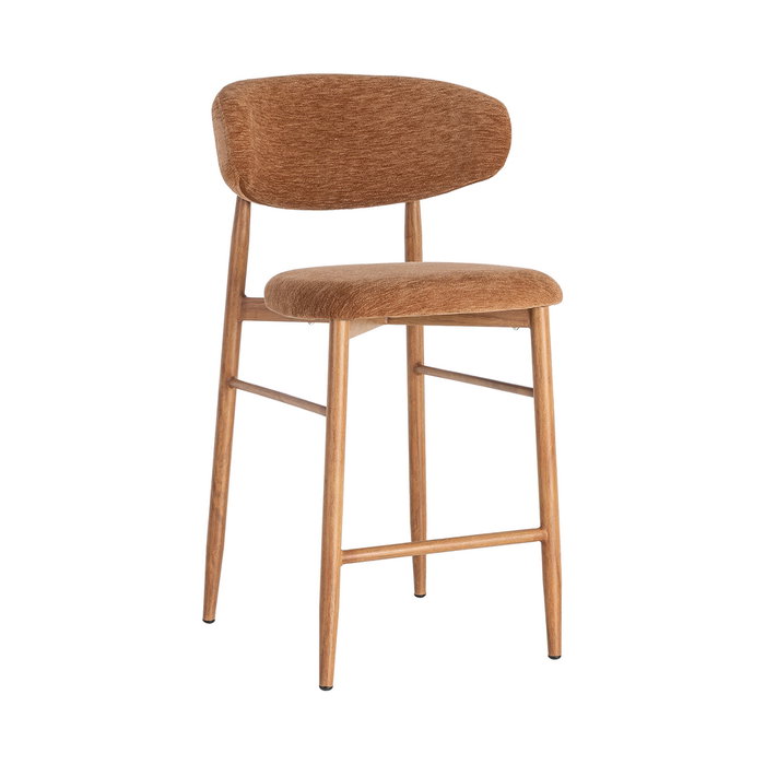 Taburete Melocotón Tejido-Metal Contract 53 X 52 X 95 cm (Set de 2)