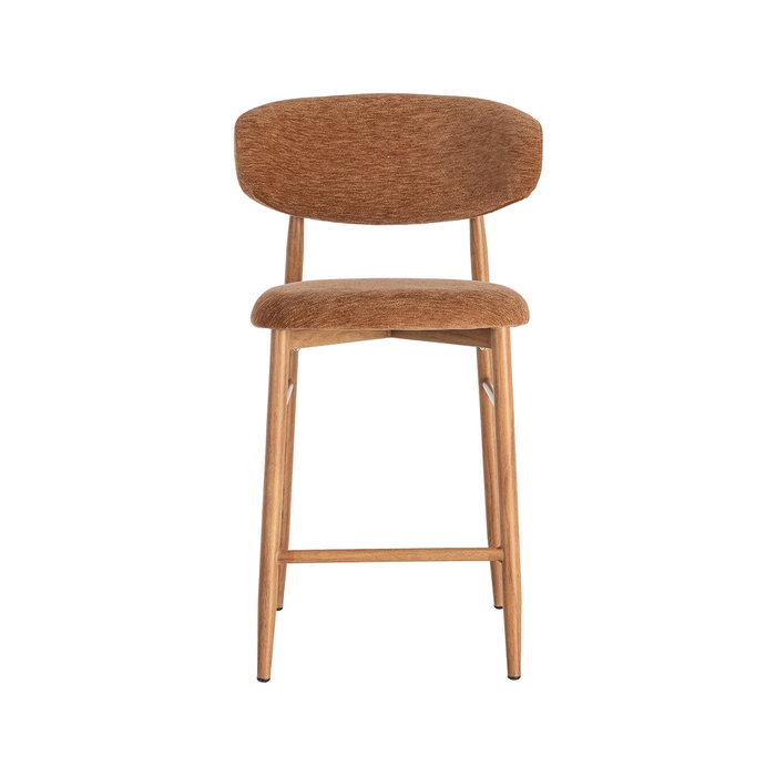 Taburete Melocotón Tejido-Metal Contract 53 X 52 X 95 cm (Set de 2)