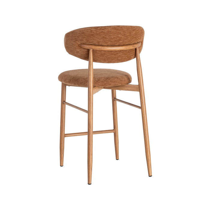 Taburete Melocotón Tejido-Metal Contract 53 X 52 X 95 cm (Set de 2)