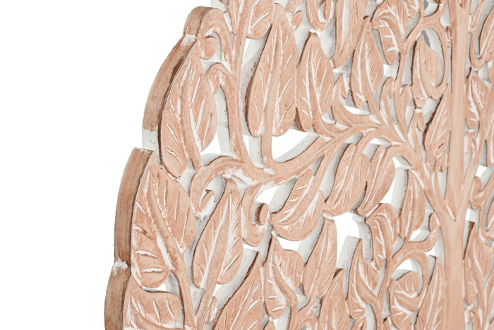 DKD Home Decor Decoración de Pared Árbol Natural Mango y MDF 122x122 cm