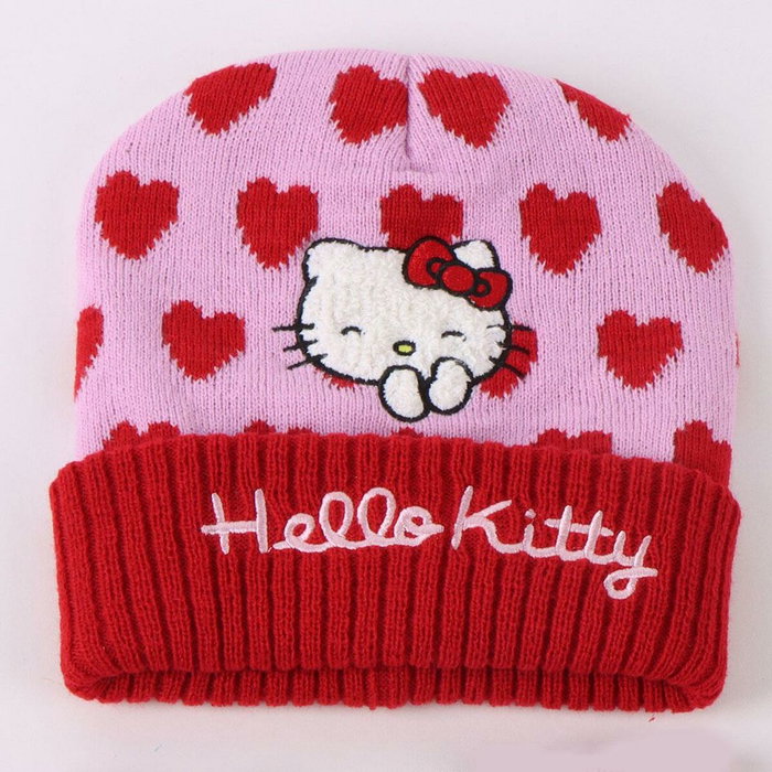 Cerdá Conjunto de 3 Piezas Hello Kitty con Gorro, Guantes y Bufanda Rosa