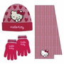 Cerdá Conjunto de 3 Piezas Hello Kitty con Gorro, Guantes y Bufanda Rosa