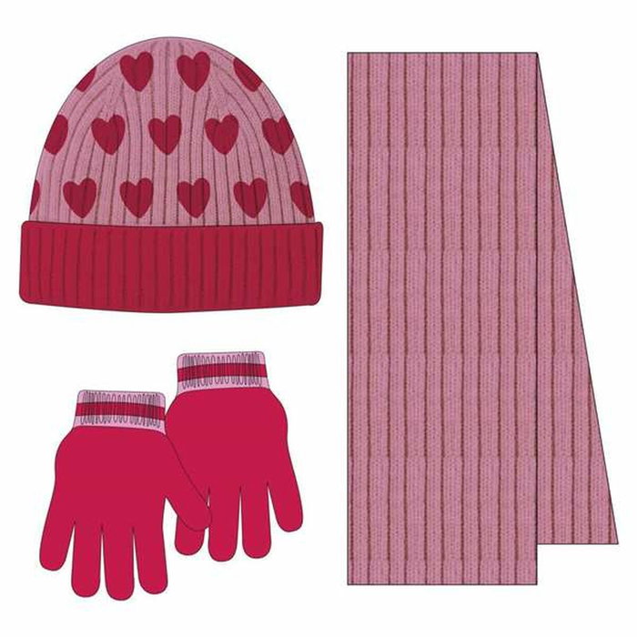 Cerdá Conjunto de 3 Piezas Hello Kitty con Gorro, Guantes y Bufanda Rosa