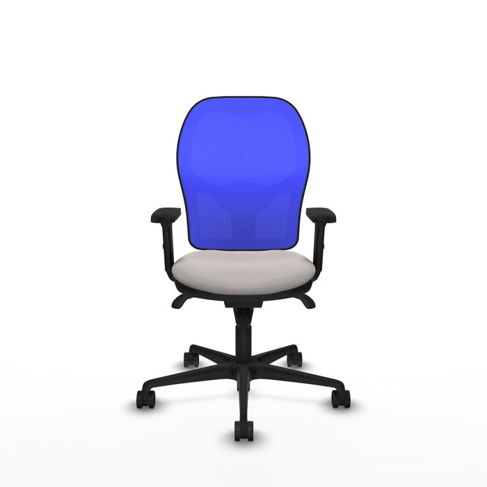 PIQUERAS Y CRESPO Silla de oficina Jorquera con mecanismo Sincro, Blanco y Azul PIQUERAS Y CRESPO Silla de oficina Jorquera con mecanismo Sincro, Blanco y Azul