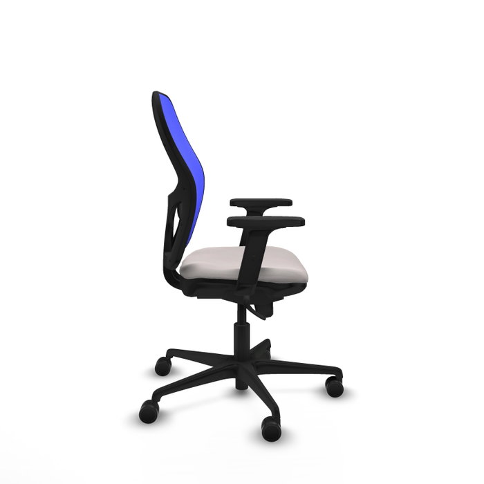 PIQUERAS Y CRESPO Silla de oficina Jorquera con mecanismo Sincro, Blanco y Azul PIQUERAS Y CRESPO Silla de oficina Jorquera con mecanismo Sincro, Blanco y Azul