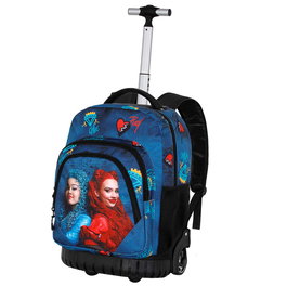 Disney Los Descendientes Mochila Trolley GTS FAN Wickedly Multicolor Escolar con Ruedas 2 Compartimentos para Dispositivos Electrónicos 47x32x25cm Capacidad 30L