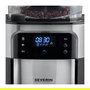 Severin KA 4814 Cafetera de Filtro con Molinillo Integrado para Granos, 8 Tazas (1L), 1000W, Ajustable, Función Mantener Caliente, Negro y Acero Inoxidable