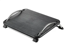 Q-connect Reposapies Antideslizante Plástico con Barras de Acero, 434x330x105 mm