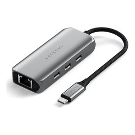 Satechi Hub USB-C de 4 puertos con Ethernet de 2.5 Gigabit, gris espacial