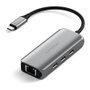 Satechi Hub USB-C de 4 puertos con Ethernet de 2.5 Gigabit, gris espacial