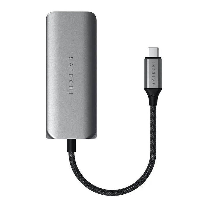 Satechi Hub USB-C de 4 puertos con Ethernet de 2.5 Gigabit, gris espacial