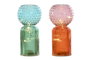 DKD Home Decor Decoración Luminosa LED Surtido Azul y Terracota 9,5x9,5x18,5 cm