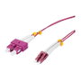 Synergy21 Cable de Fibra Óptica LC-SC OM4, 1 m, 50/125 um, Patchcord LWL-2-Faser-Patchk., AD=2mm, Flexible, Knickschutztülle, Multimodo, S217011