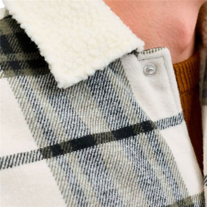 Camisa de Manga Larga Hombre Jack & Jones Jjzac Teddy Overshirt Ls Oliva 40