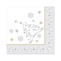 PAPSTAR Servilletas X-Mas Elegance Weihnachtsbaum, Plata, 50 piezas