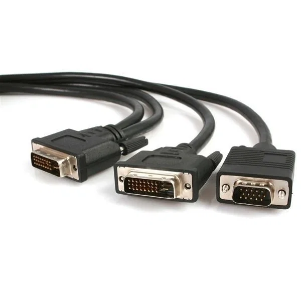StarTech.com Cable Multiplicador de Vídeo DVI-I Macho a DVI-D y VGA Macho, 1,8 m