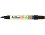 Artline Rotulador Permanente EK-70 Negro Punta Redonda 1.5 mm para Papel, Metal y Cristal