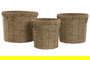 DKD Home Decor Macetero Tropical Marron Set de 3 36 x 29 x 36 cm