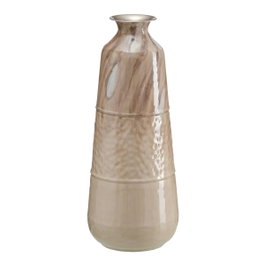 Ixia Jarrón Beige de Metal 28 x 28 x 68 cm