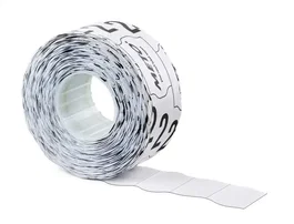 Meto Etiquetas Blancas 32x19 mm Troqueladas con Adhesivo Removible - Rollo de 1000 Unidades - Caja de 5 Rollos