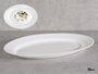 Vivalto Bandeja Opal Ovalada 30 cm Vidrio Blanco Ancho 30 cm Largo 22.5 cm Alto 2.5 cm (Set de 24)