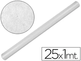 Liderpapel Rollo de Papel Kraft Blanco para Embalaje 65 g/m2, 25 m de Longitud x 1 m de Ancho