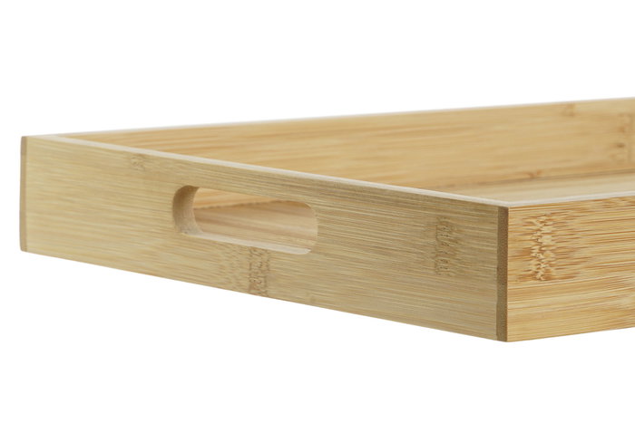 DKD Home Decor Bandeja de Bambú con Asas Natural