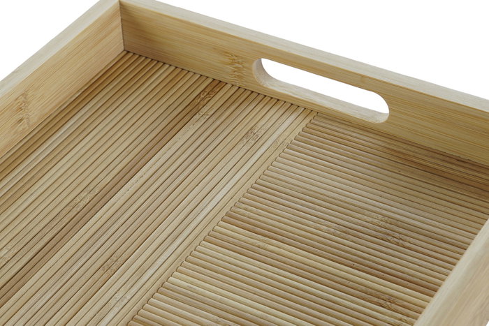 DKD Home Decor Bandeja de Bambú con Asas Natural